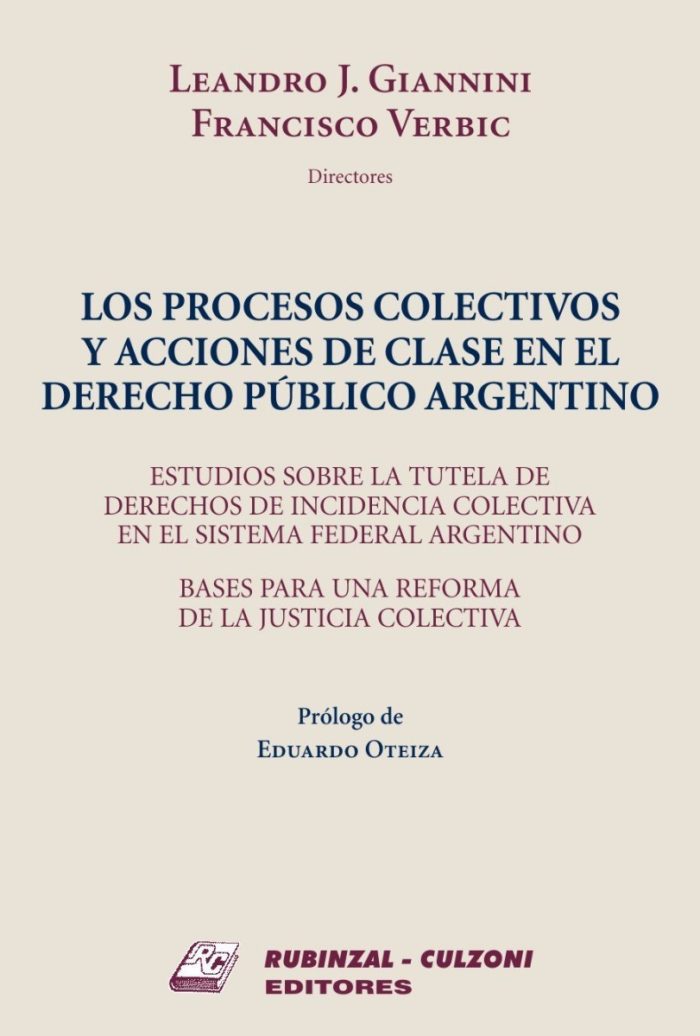 Procesos Colectivos Y Acciones De Clase En Der. Púb. Arg. - Imagen 1