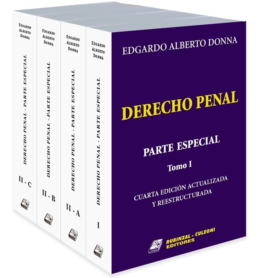 Derecho Penal - Parte Especial. Tomo 1 Al 4 - Donna - Ediciones Dyd