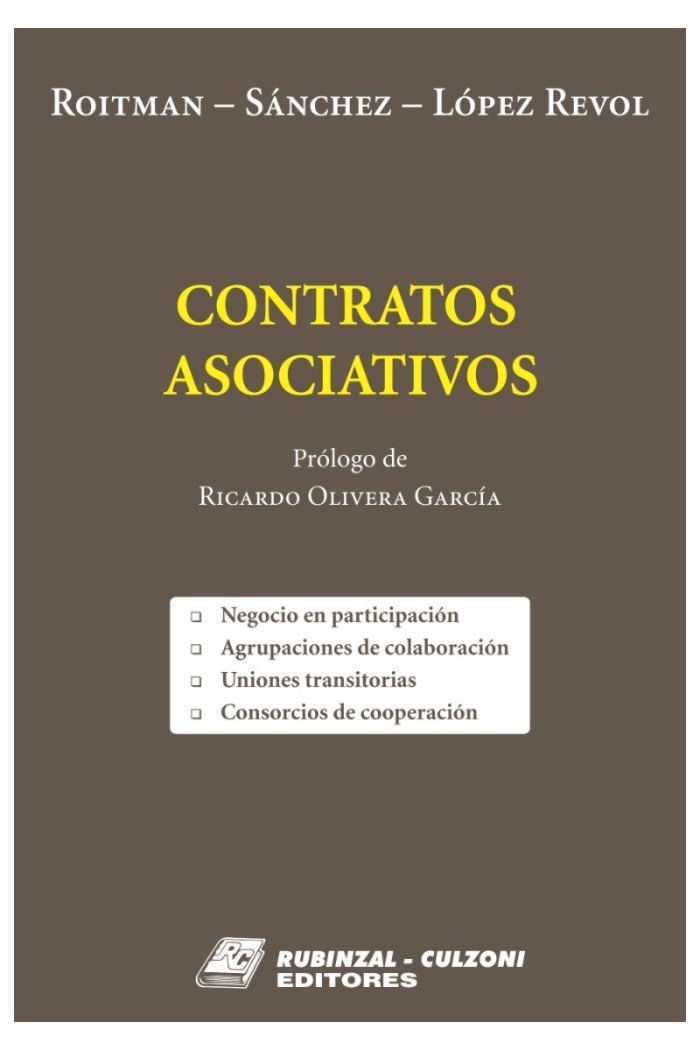 Contratos Asociativos. Roitman- Sánchez- López R. - Imagen 1