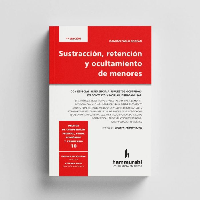 Sustracción, Retención Y Ocultamiento De Menores - Borean - Imagen 1
