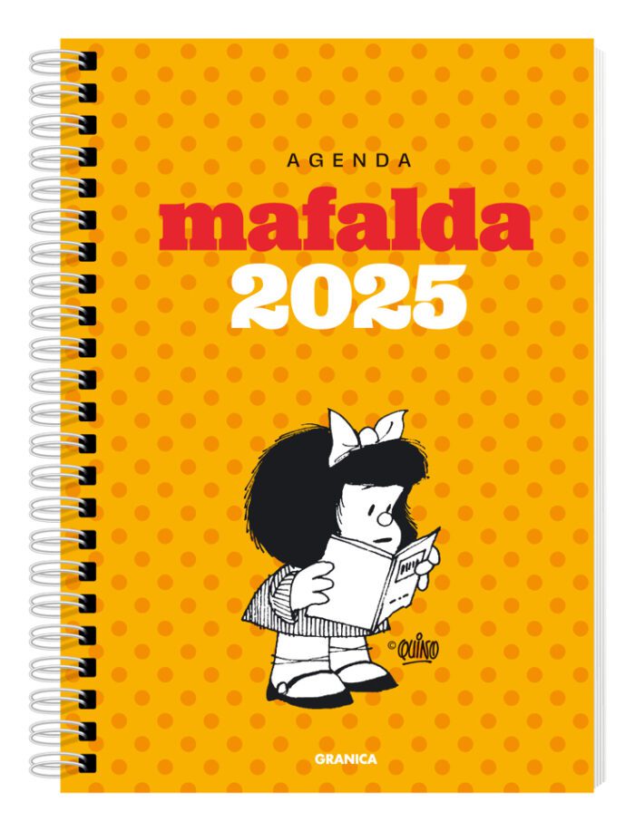 Agenda Anillada Mafalda 2025 Modulos Amarilla - Imagen 1