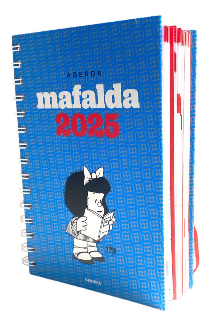 Agenda Semanal Por Módulos 2025 Con Espiral Mafalda - Imagen 1