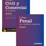 Pack Códigos Civil Y Comercial + Penal Nación 2025 Rusticos