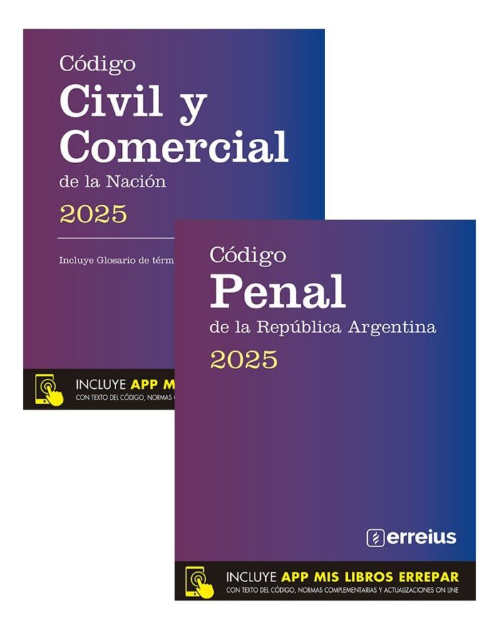 Pack Códigos Civil Y Comercial + Penal Nación 2025 Rusticos - Imagen 1