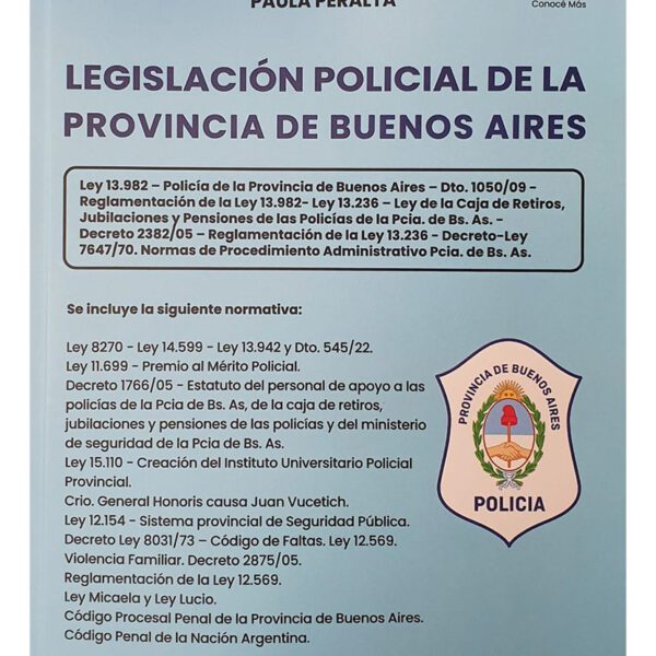 Legislación Policial De La Provincia De Buenos Aires, De Luna Peralta. Editorial Dyd, Tapa Blanda, Edición 1 En Español, 2024