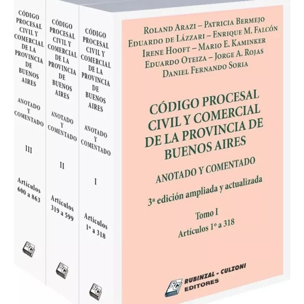Codigo Pro Civ Com Prov. Bs As Comentado - 3 Tomos Rústicos