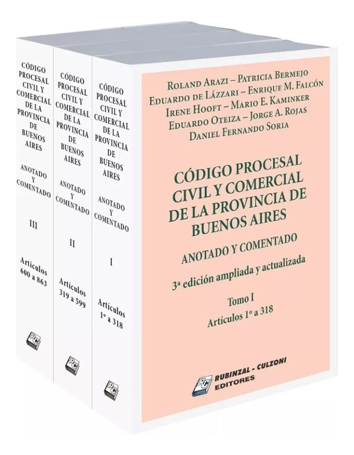 Codigo Pro Civ Com Prov. Bs As Comentado - 3 Tomos Rústicos - Imagen 1