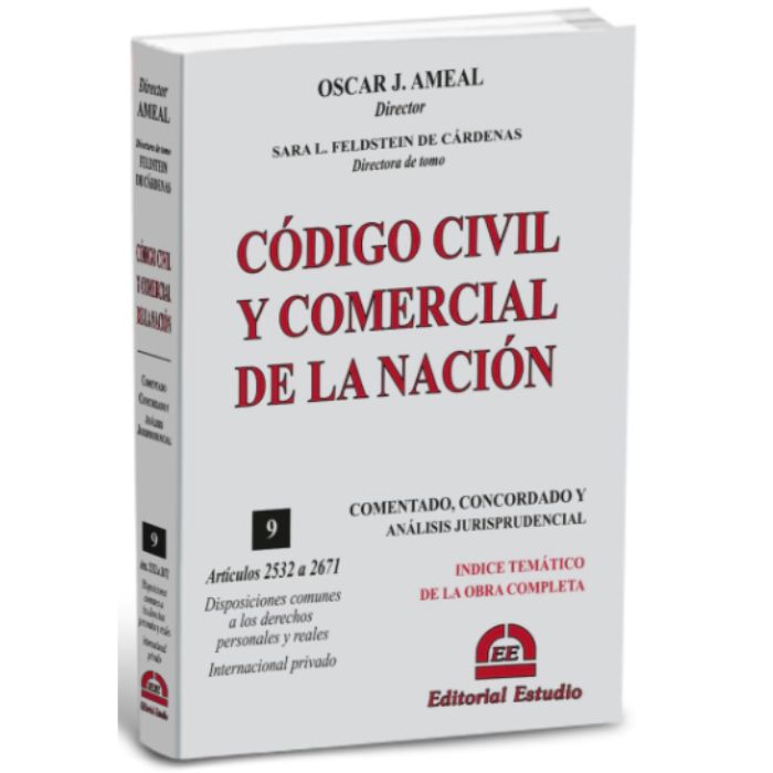 estudio (6) Tomo 9. Disposiciones comunes/Internacional Priv. Código Civil y Comercial Comentado (Rústico) - (Dir: Oscar J. AMEAL) - Imagen 1
