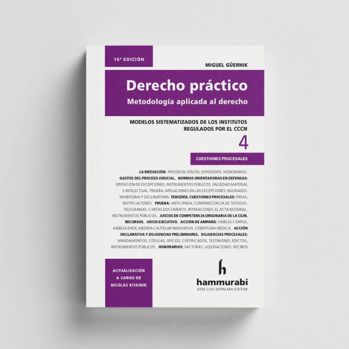 Diseño sin título DERECHO PRÁCTICO. METODOLOGÍA APLICADA AL DERECHO VOLUMEN 4 - Imagen 1