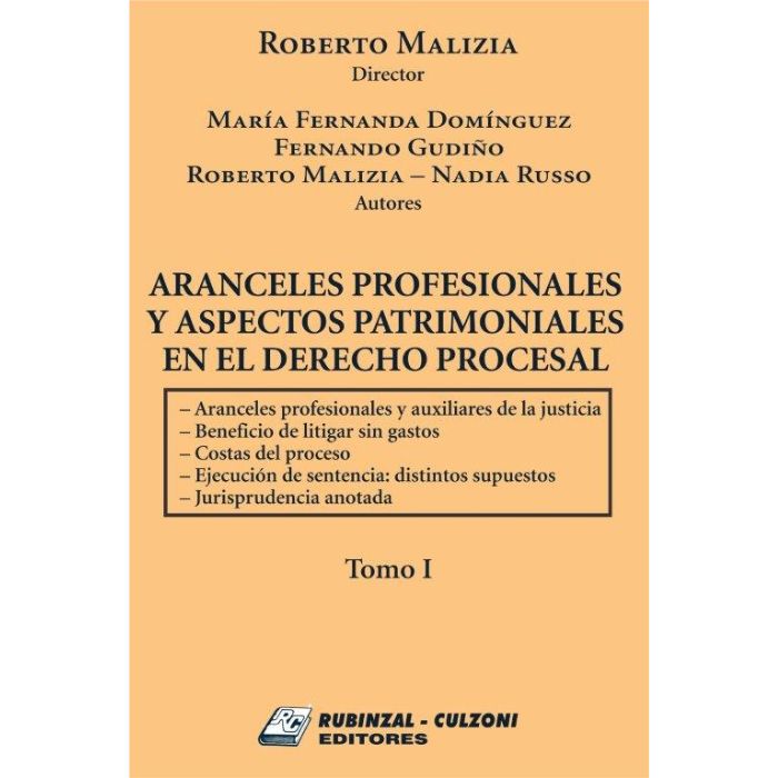 rubinzal (4) Aranceles Profesionales y Aspectos Patrimoniales en el Derecho Procesal - 2 Tomos - Imagen 1