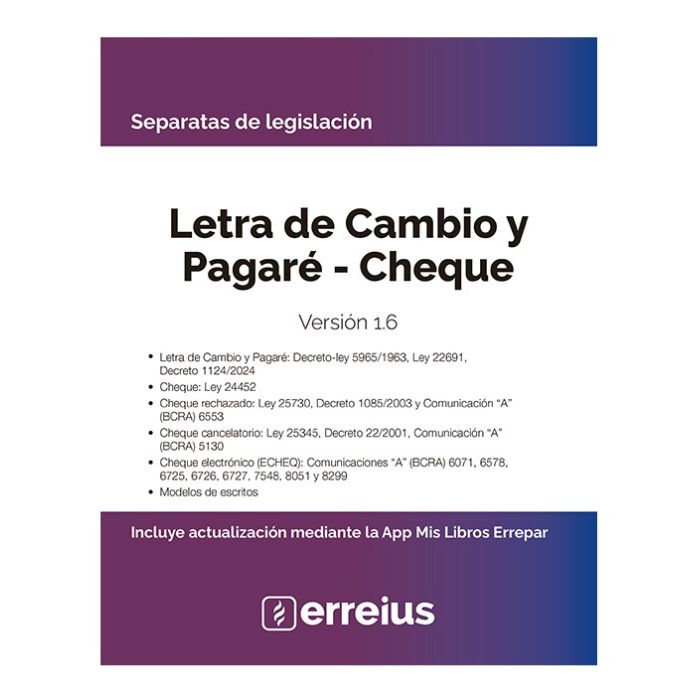 HMB (19) Separata Letra de Cambio y Pagaré - Cheque 1.6 - Imagen 1