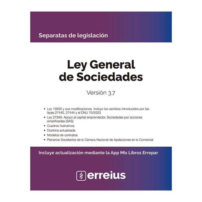 HMB (20) Separata Ley General de Sociedades 3.7 - Imagen 1